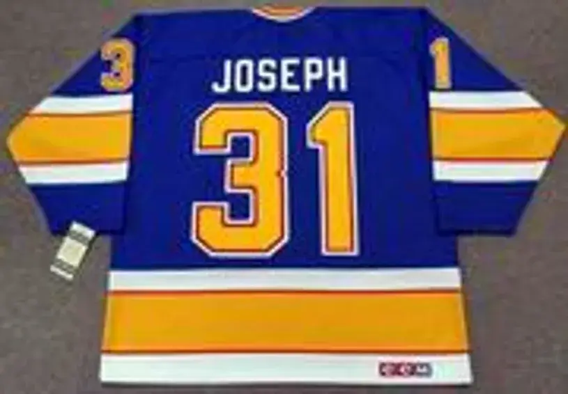 CURTIS JOSEPH St. Louis Blues 1991 CCM Vintage Throwback NHL Hockey Jersey 