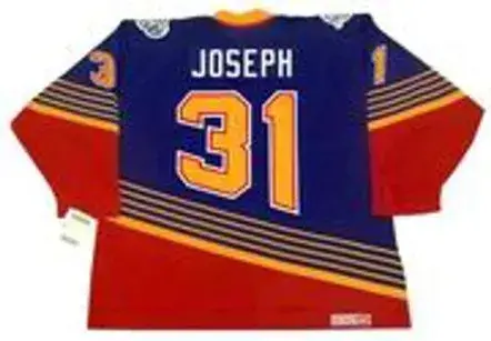 CURTIS JOSEPH St. Louis Blues 1994 Away CCM NHL Vintage Throwback Jersey 