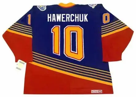 DALE HAWERCHUK St. Louis Blues 1996 Away CCM NHL Vintage Throwback Jersey 