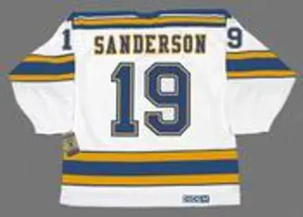 DEREK SANDERSON St. Louis Blues 1975 CCM Vintage Throwback NHL Hockey Jersey 