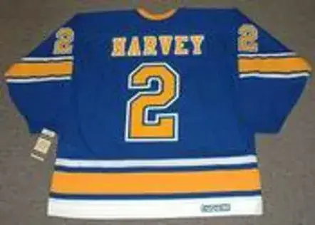 DOUG HARVEY St. Louis Blues 1968 CCM Vintage Throwback NHL Hockey Jersey 