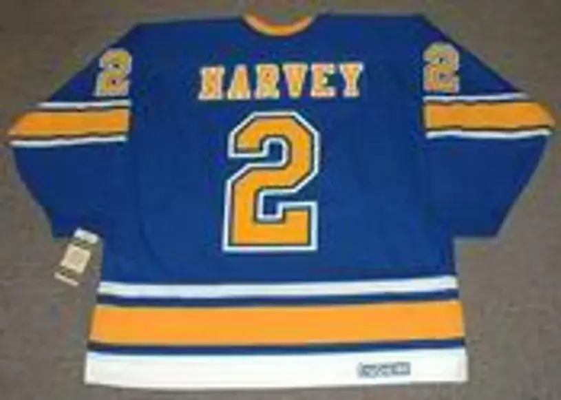 DOUG HARVEY St. Louis Blues 1968 CCM Vintage Throwback NHL Hockey Jersey 