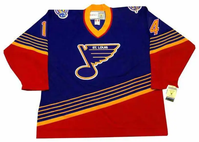 GEOFF COURTNALL St. Louis Blues 1997 Away CCM NHL Vintage Throwback Jersey