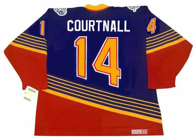GEOFF COURTNALL St. Louis Blues 1997 Away CCM NHL Vintage Throwback Jersey 