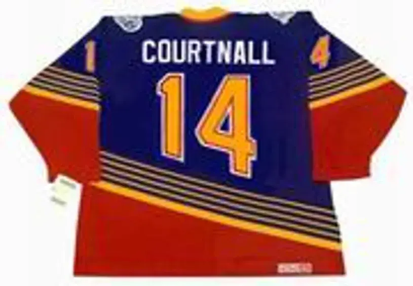 GEOFF COURTNALL St. Louis Blues 1997 Away CCM NHL Vintage Throwback Jersey 