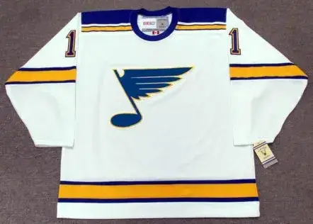 GLENN HALL St. Louis Blues 1967 CCM Vintage Throwback Away NHL Hockey Jersey
