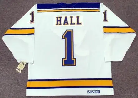 GLENN HALL St. Louis Blues 1967 CCM Vintage Throwback Away NHL Hockey Jersey 