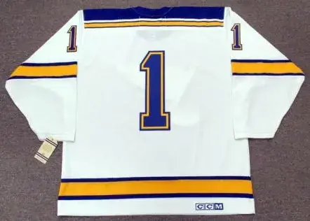 GLENN HALL St. Louis Blues 1967 CCM Vintage Throwback Away NHL Hockey Jersey 
