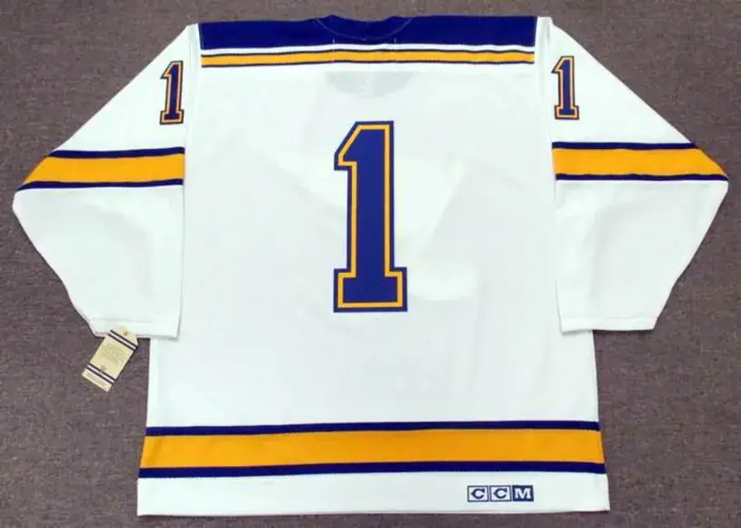 GLENN HALL St. Louis Blues 1967 CCM Vintage Throwback Away NHL Hockey Jersey 