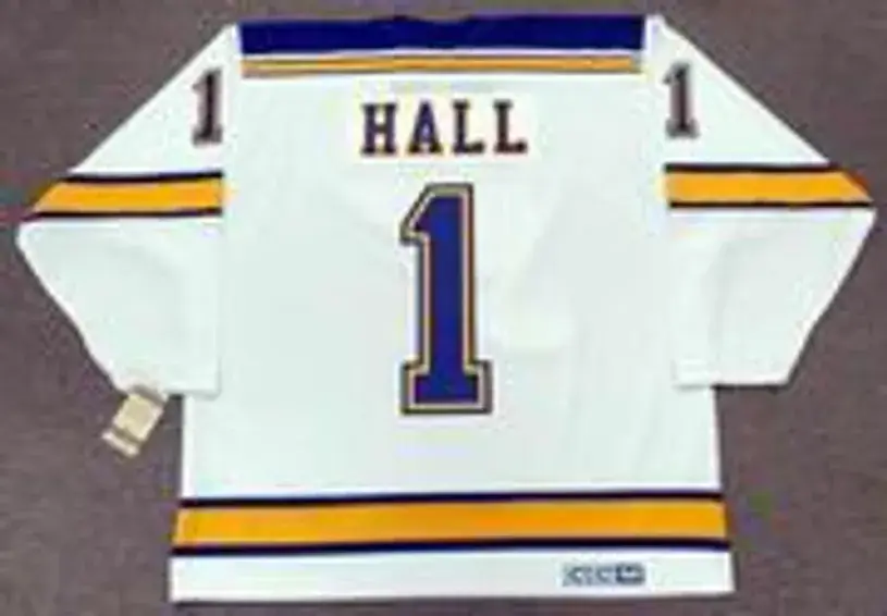 GLENN HALL St. Louis Blues 1967 CCM Vintage Throwback Away NHL Hockey Jersey 