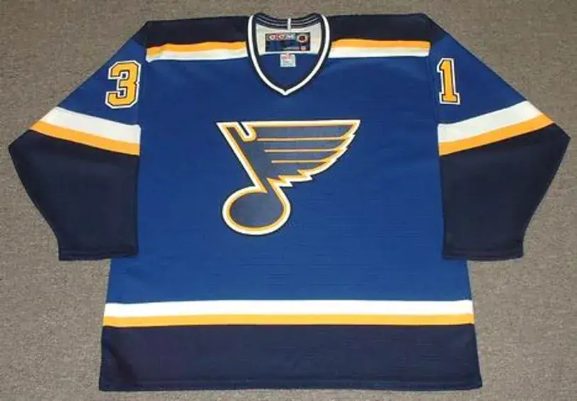 GRANT FUHR St. Louis Blues 1998 CCM Throwback NHL Jersey