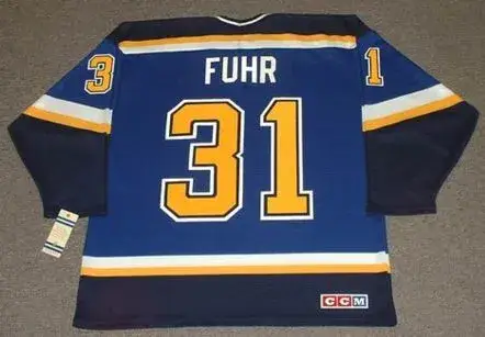 GRANT FUHR St. Louis Blues 1998 CCM Throwback NHL Jersey 