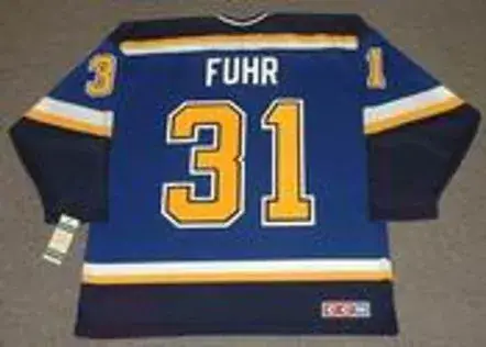 GRANT FUHR St. Louis Blues 1998 CCM Throwback NHL Jersey 