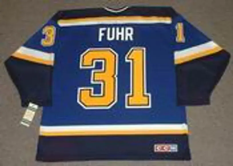 GRANT FUHR St. Louis Blues 1998 CCM Throwback NHL Jersey 