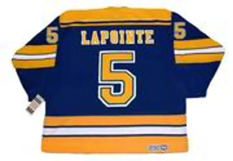 GUY LAPOINTE St. Louis Blues 1981 CCM Vintage Throwback NHL Hockey Jersey 