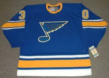JACQUES PLANTE St. Louis Blues 1968 CCM Vintage Throwback NHL Hockey Jersey
