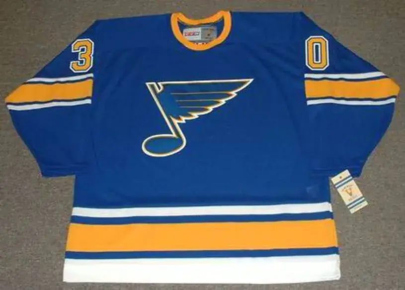 JACQUES PLANTE St. Louis Blues 1968 CCM Vintage Throwback NHL Hockey Jersey