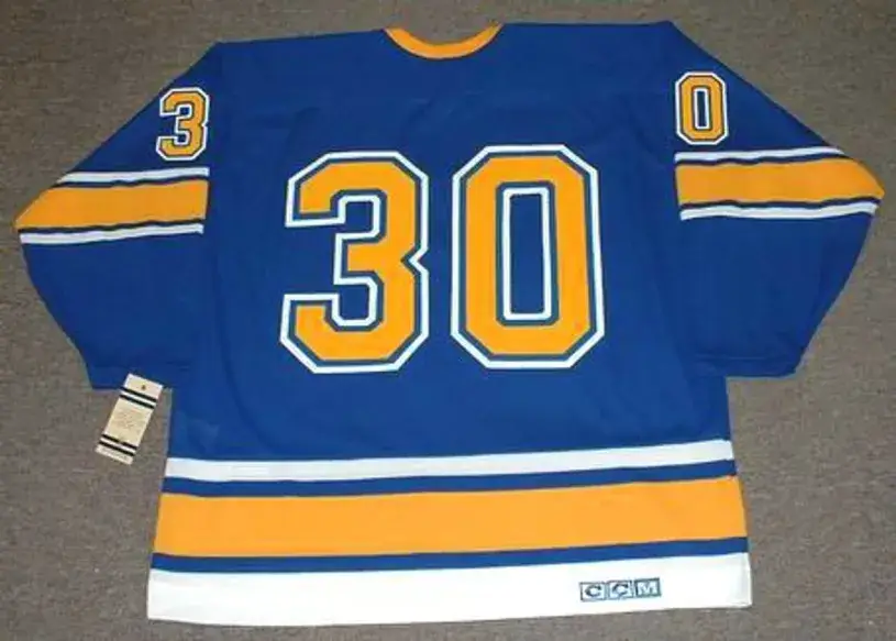 JACQUES PLANTE St. Louis Blues 1968 CCM Vintage Throwback NHL Hockey Jersey 
