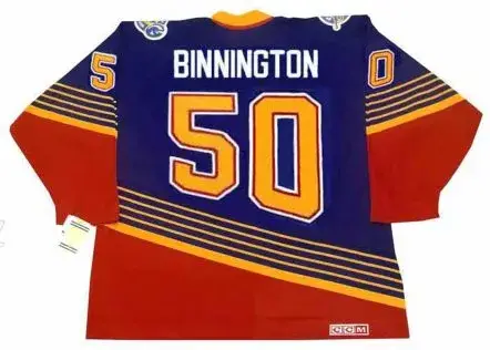 JORDAN BINNINGTON St. Louis Blues 1990’s CCM NHL Vintage Throwback Jersey 