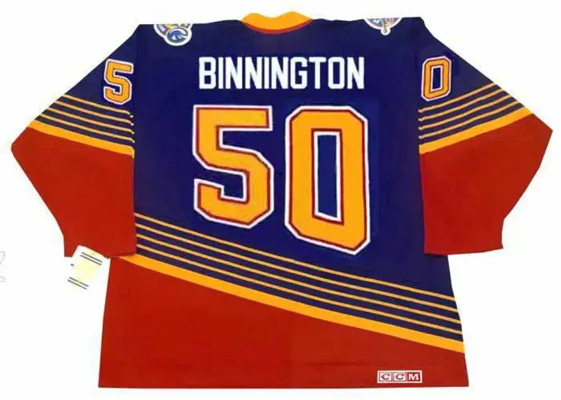 JORDAN BINNINGTON St. Louis Blues 1990’s CCM NHL Vintage Throwback Jersey 