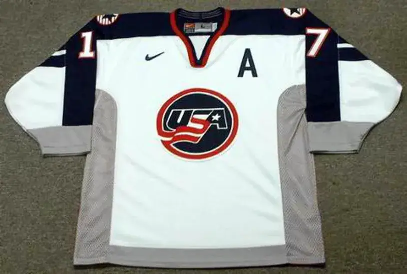 KEITH TKACHUK 1998 USA Nike Olympic Throwback Hockey Jersey