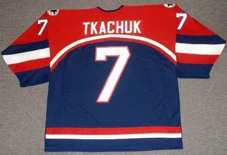 KEITH TKACHUK 2002 USA Nike Olympic Throwback Hockey Jersey 
