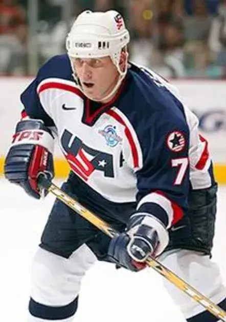 KEITH TKACHUK 2002 USA Nike Olympic Throwback Hockey Jersey 