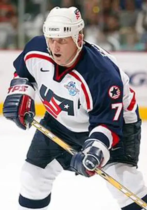 KEITH TKACHUK 2002 USA Nike Olympic Throwback Hockey Jersey 