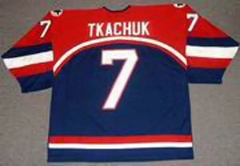 KEITH TKACHUK 2002 USA Nike Olympic Throwback Hockey Jersey 