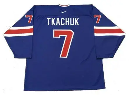 KEITH TKACHUK 2004 “World Cup” USA Nike Throwback Hockey Jersey