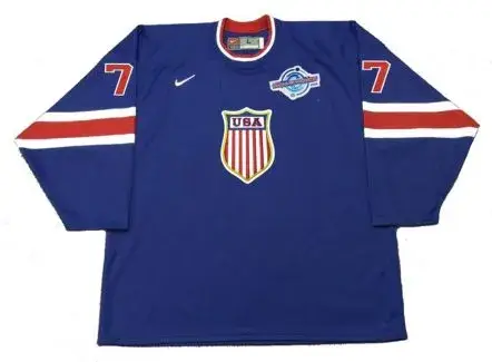 KEITH TKACHUK 2004 “World Cup” USA Nike Throwback Hockey Jersey 