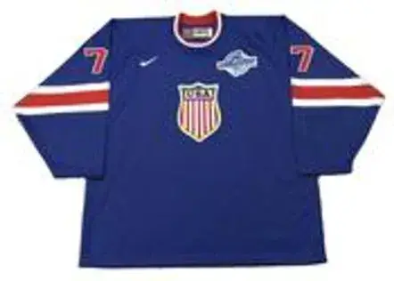 KEITH TKACHUK 2004 “World Cup” USA Nike Throwback Hockey Jersey 