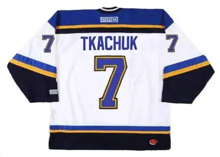 KEITH TKACHUK St. Louis Blues 2003 CCM Throwback Away NHL Hockey Jersey 