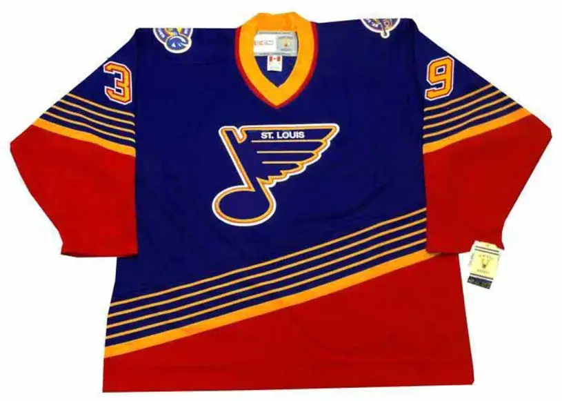 KELLY CHASE St. Louis Blues 1997 Away CCM NHL Vintage Throwback Jersey