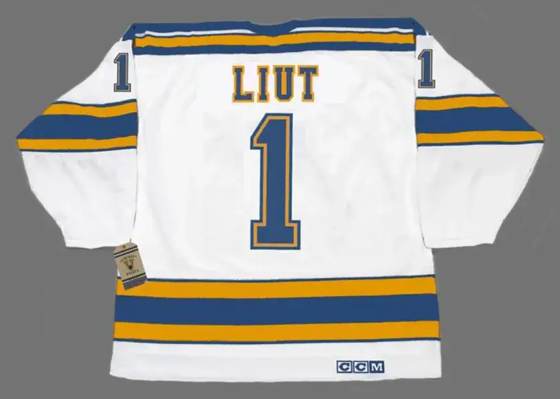 MIKE LIUT St. Louis Blues 1979 CCM Vintage Throwback NHL Hockey Jersey 