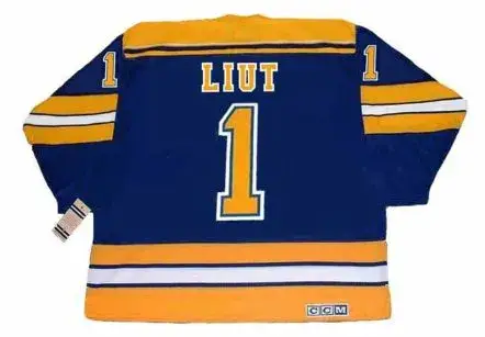 MIKE LIUT St. Louis Blues 1980 CCM Vintage Throwback NHL Hockey Jersey 