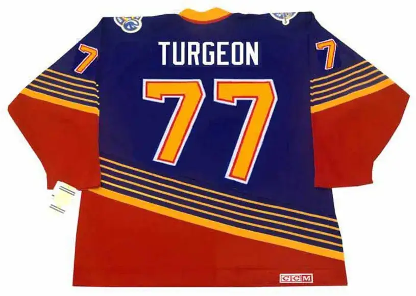 PIERRE TURGEON St. Louis Blues 1996 Away CCM NHL Vintage Throwback Jersey 