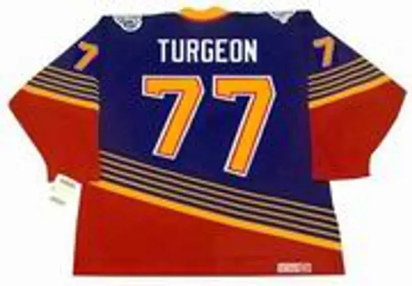 PIERRE TURGEON St. Louis Blues 1996 Away CCM NHL Vintage Throwback Jersey 