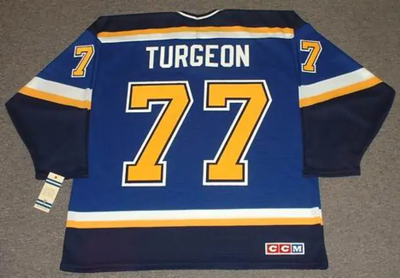 PIERRE TURGEON St. Louis Blues 1999 CCM Throwback NHL Jersey 