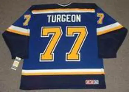 PIERRE TURGEON St. Louis Blues 1999 CCM Throwback NHL Jersey 