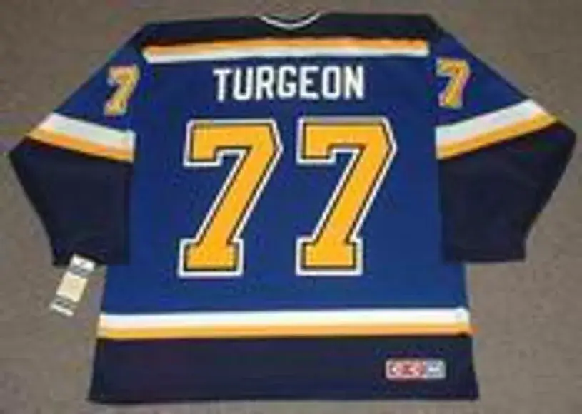 PIERRE TURGEON St. Louis Blues 1999 CCM Throwback NHL Jersey 