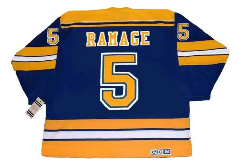 ROB RAMAGE St. Louis Blues 1983 CCM Vintage Throwback NHL Hockey Jersey 