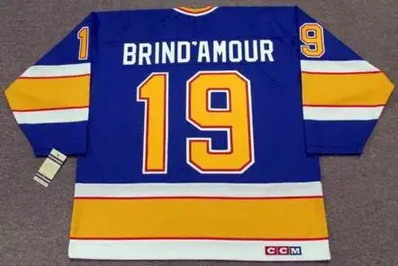 ROD BRIND’AMOUR St. Louis Blues 1989 CCM Vintage Throwback NHL Hockey Jersey 