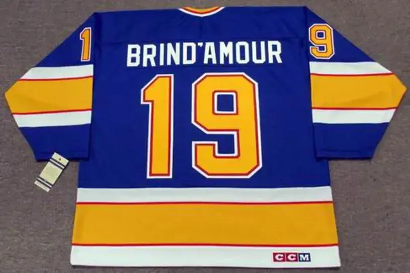 ROD BRIND’AMOUR St. Louis Blues 1989 CCM Vintage Throwback NHL Hockey Jersey 