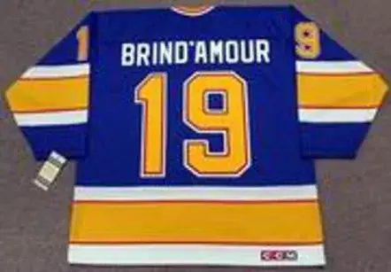 ROD BRIND’AMOUR St. Louis Blues 1989 CCM Vintage Throwback NHL Hockey Jersey 
