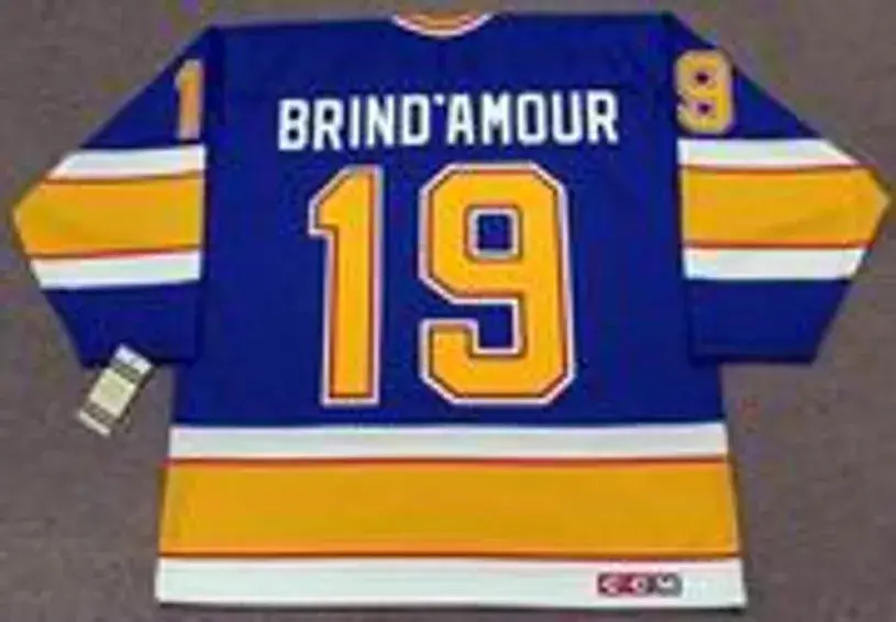 ROD BRIND’AMOUR St. Louis Blues 1989 CCM Vintage Throwback NHL Hockey Jersey 