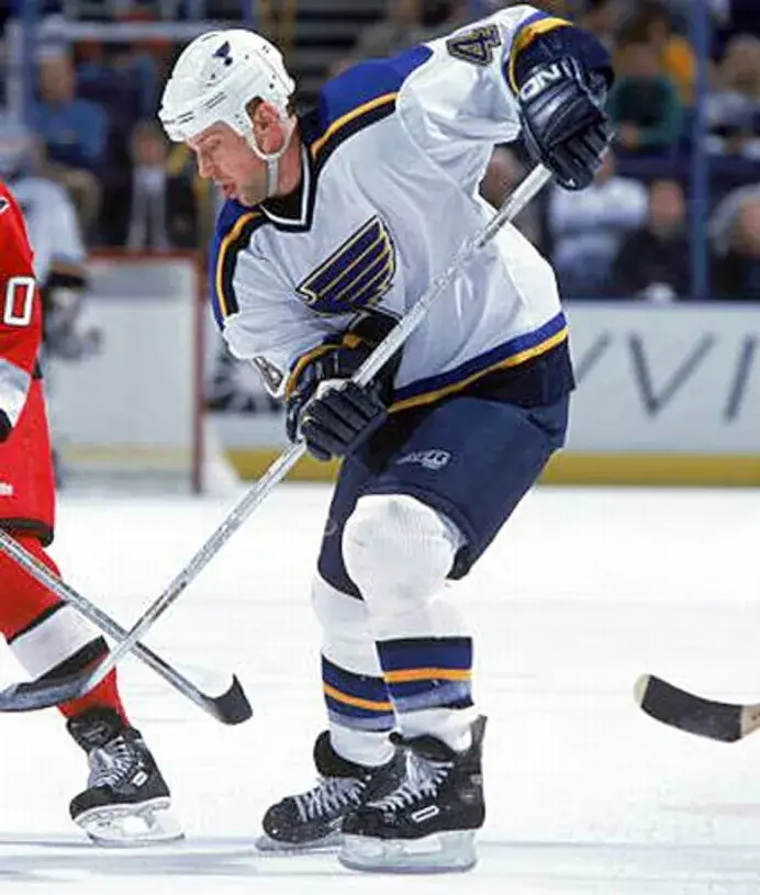 SCOTT YOUNG St. Louis Blues 1999 CCM Throwback Home NHL Hockey Jersey 
