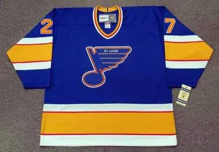 SERGIO MOMESSO St. Louis Blues 1989 CCM Vintage Throwback NHL Hockey Jersey