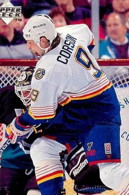 SHAYNE CORSON St. Louis Blues 1996 Home CCM NHL Vintage Throwback Jersey 