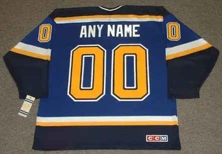 ST. LOUIS BLUES 1990’s CCM Throwback Away Jersey Customized “Any Name & Number(s)” 